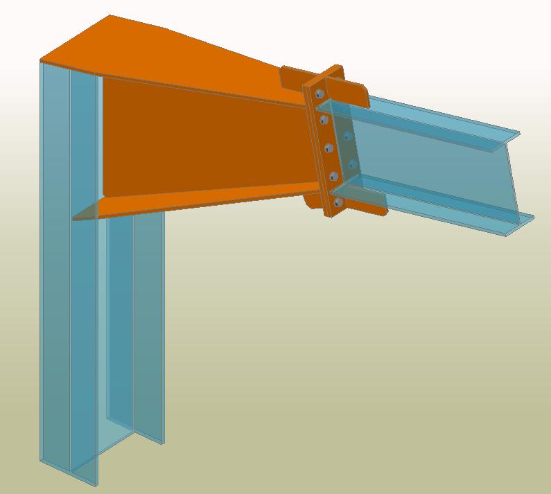 Advance Steel 2010 New Joints 1/10 Νέα σύνδεση plate haunch to column web joint