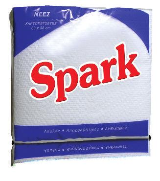 Spark 100 λευκές χαρτοπετσέτες Molto 30 x 30 Spark