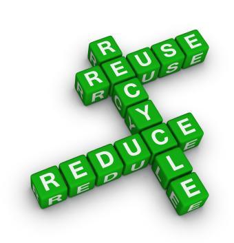 Reduce, Reuse, Recycle μείωση, επαναχρησιμοποίηση, ανακύκλωση Τα τρία R,Reduce, Reuse, Recycle (μείωση,επαναχρησιμοποίηση,ανακύκλωση) αντιπροσωπεύουν αυτά που