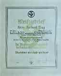 1664 1665 1666 1667 1664 MEISTERBRIEF... stuckateurhandwerk Berlin, 1938.