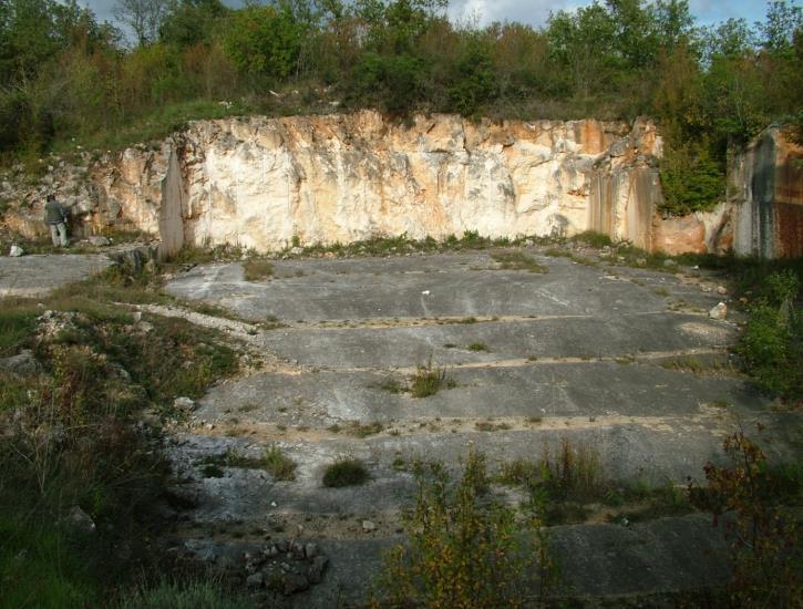 82 Ovakav sloj debljine 80 cm vidljiv je u samom vrhu kamenoloma, s njegove desne, bočne strane.