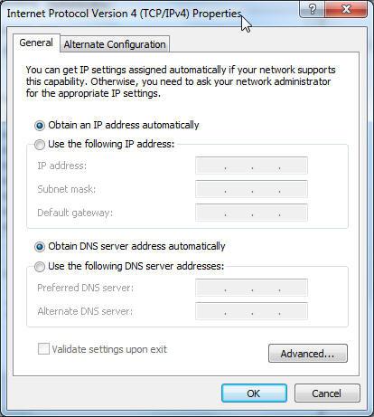 B. Ορίστε τις ρυθμίσεις TCP/IP για αυτόματη απόδοση διεύθυνσης IP. Windows 7 1.