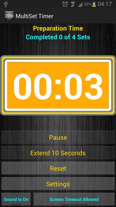 Workout Time 20 Rest