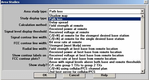 Οι απώλειες διάδοσης ( Path loss) Η λαµβανόµενη ισχύς ( Received Power at Remote) O υπολογισµός της έντασης του ηλεκτρικού πεδίου ( Field strength at remote) Η εύρεση των σηµείων που έχουν οπτική
