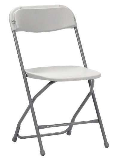 ΕΠΙΔΕΧΕΤΑΙ ΠΕΡΙΟΡΙΣΜΕΝΗ WIMBLEDON Πτυσσόμενη λευκή πλαστική καρέκλα με λευκό μαξιλάρι από
