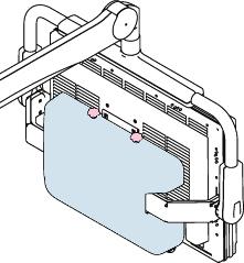 4. Αποσυνδέστε όλα τα καλώδια που είναι προσαρτημένα στο μόνιτορ. 5. Περιστρέψτε το μόνιτορ σε οριζόντια θέση, έτσι ώστε η οθόνη του μόνιτορ να είναι στραμμένη προς την οροφή. 6.
