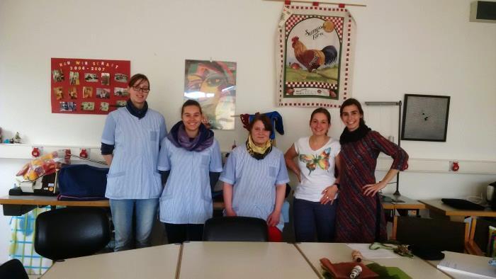 Η εκπαίδευση του προγράμματος Chic & Craft εφαρμόστηκε εδώ και αρκετό καιρό κατά τη διάρκεια του πρώτου έτους της επαγγελματικής κατάρτισης στο ΚΕΚ του CJD-BBW Frechen.