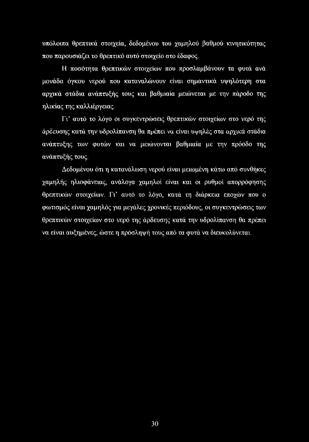 ηλικίας της καλλιέργειας.