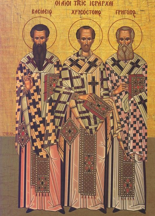 Οι τρεις Ιεράρχες με τη σύζευξη του αρχαίου ελληνικού πνεύματος και του