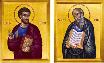 Intone the verse of the Alleluiarion. Alleluia, alleluia, alleluia. Gospel of the Day Deacon: Wisdom. Rise. Let us hear the Holy Gospel. Priest: Peace be with all. And with your spirit.