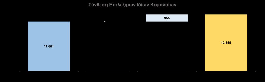 Τα Ίδια Κεφάλαια αποτελούνται από βασικά Ίδια Κεφάλαια καθώς η Εταιρεία δε διαθέτει συμπληρωματικά ίδια κεφάλαια.