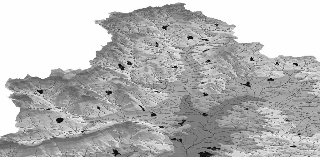 Β ΣΧΗΜΑ 5.2.1 3: Η λεκάνη απορροής του Μαλακασιώτικου και του Κλεινοβίτικου ρέματος. Στον χάρτη εμφανίζονται και οι οικισμοί, με σκούρο κόκκινο χρώμα. FIGURE 5.2.1 3: The Malakasiotis and Klinovitikos Stream drainage basins The settlements are marked on the map with dark red colour.