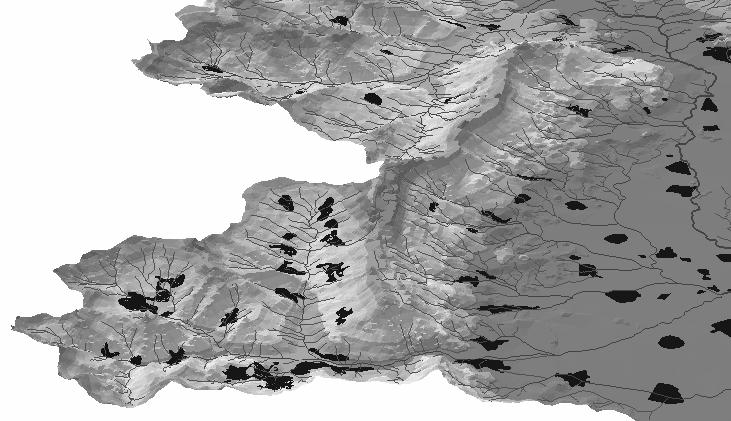 Β ΣΧΗΜΑ 5.2.1 4: Η λεκάνη απορροής του Πορταϊκού ποταμού, καθώς και τα ρέματα που αποστραγγίζουν το ανατολικό τμήμα του όρους του Κόζιακα.