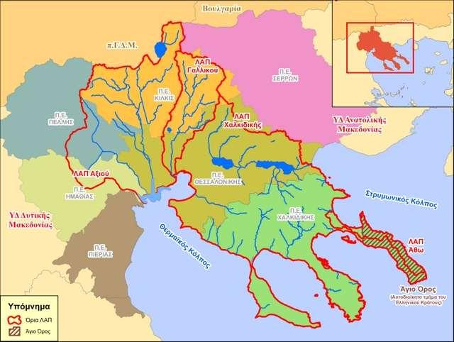 3.3 ΑΝΘΡΩΠΟΓΕΝΗ ΧΑΡΑΚΤΗΡΙΣΤΙΚΑ 3.3.1 Διοικητική δομή και πληθυσμός Το σύνολο του Υδατικού Διαμερίσματος υπάγεται διοικητικά στην Περιφέρεια Κεντρικής Μακεδονίας.