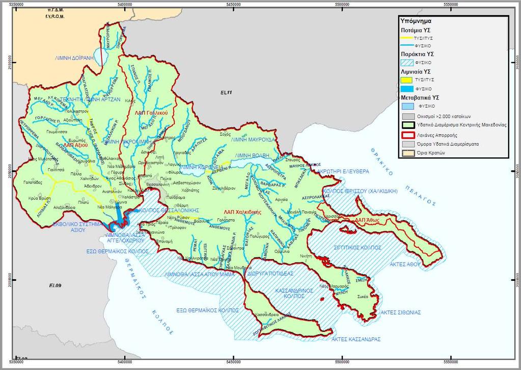 Χάρτης 8: ΙΤΥΣ και ΤΥΣ, στο ΥΔ Κεντρικής Μακεδονίας