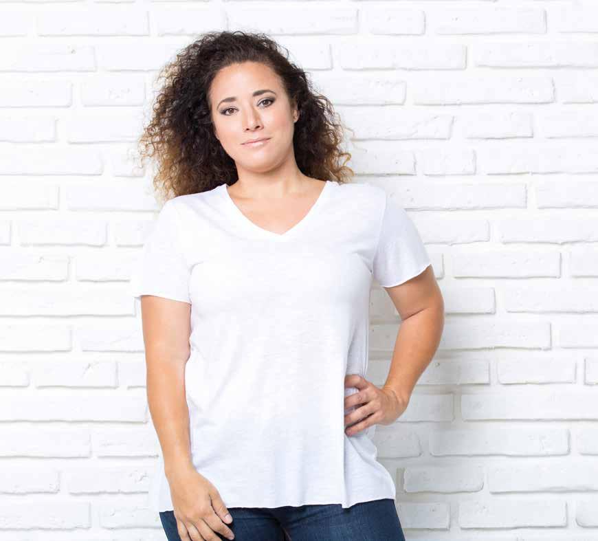 curves slub REF: curvsslub σχήμα καμπανας. V-λαιμός. 120γρ 100% βαμβάκι ANCHO / LARGO S M 47.5/68.5 52/69.5 56.