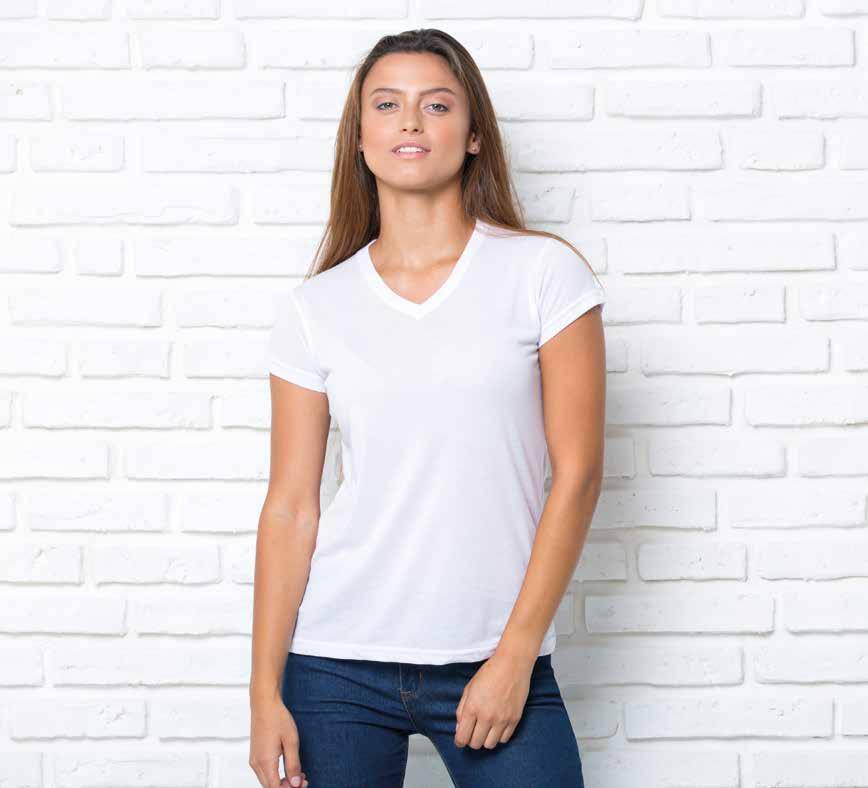 SUBLI comfort v-neck lady REF: SBtsLcMFP διπλό γαζί στη λαιμόκοψη, εσωτερικοί ώμοι με ρέλι και λάστιχο 140γρ.