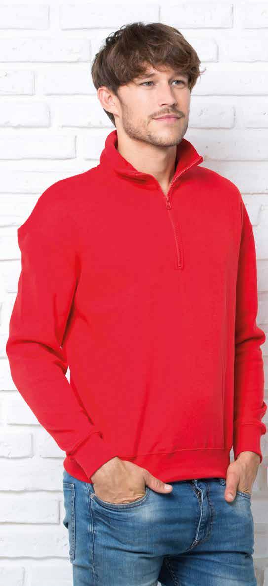 half zip sweatshirt REF: swrazip Καρπό και λάστιχο στη μέση. 290γρ.