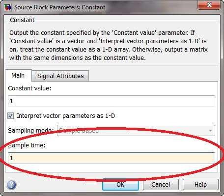 Σχήµα 9 "Constant Block Parameters Window" 6.