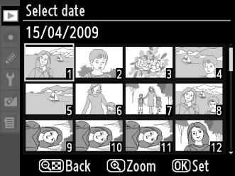 Select Date (Επιλογή ημερομηνίας): Διαγραφή φωτογραφιών που λήφθηκαν σε συγκεκριμένη ημερομηνία 1 Επιλέξτε Select Date (Επιλεγμένη ημερομηνία).