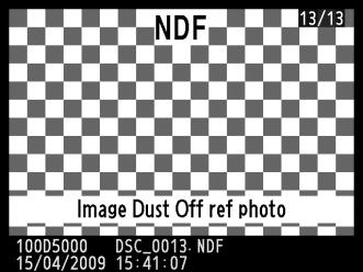 Εάν το αντικείμενο αναφοράς είναι πολύ φωτεινό ή πολύ σκοτεινό, ενδέχεται να μην είναι δυνατή η λήψη δεδομένων αναφοράς για την επιλογή Image Dust Off (Απομάκρυνση σκόνης εικόνας) και θα εμφανιστεί