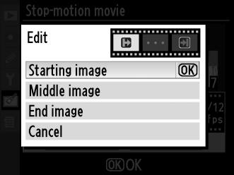 Middle image (Μεσαία εικόνα): Αφαιρέστε καρέ από τη μέση της ταινίας. Πιέστε 4 και 2 για να επισημάνετε μια φωτογραφία, 1 ή 3 για να αφαιρέσετε το εικονίδιο L.