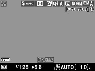 A Live View Display Options (Επιλογές εμφάνισης ζωντανής προβολής) Πιέστε το κουμπί R για να περιηγηθείτε στις επιλογές εμφάνισης, όπως απεικονίζεται παρακάτω.