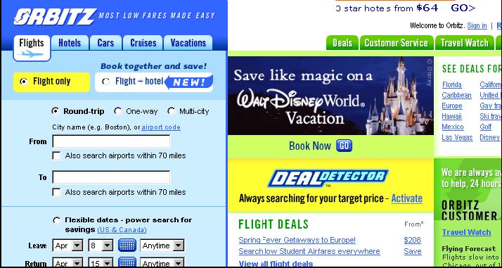 Travelbids το 1998 το Priceline.com Το 1999,το ITN δηµιούργησε το GetThere.