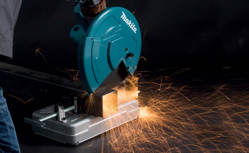 SHARRE PORTATIVE PER PRERJE METALI LW1400 Motor i fuqishëm: 2200 W Mbrojtëse e madhe për shkëndijat Ndërrimi i