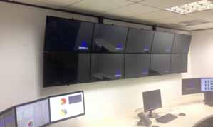 Το video wall είναι Διάταξης 5 x 2 32 και αποτελείται από