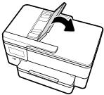 5. Αφαιρέστε το μπλοκαρισμένο χαρτί κάτω από το δίσκο. 6. Κατεβάστε το δίσκο του τροφοδότη εγγράφων. 7. Σηκώστε το κάλυμμα του σαρωτή για να ελέγξετε αν υπάρχει εμπλοκή χαρτιού.