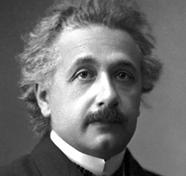 Δεξιά: ο Albert Einstein (1879-1955), θεμελιωτής της Ειδικής και Γενικής Θεωρίας της Σχετικότητας επί των οποίων (μαζί με την κβαντική φυσική) βασίζεται όλη η σύγχρονη φυσική (photo: http://www.