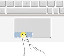 Σύρετε δύο δάχτυλα στο touchpad έως ότου εμφανιστεί ένας κυκλικός δείκτης, στη συνέχεια, σύρετε αριστερά ή δεξιά ή επάνω και κάτω, για να μετακινηθείτε με κύλιση στην οθόνη του tablet.