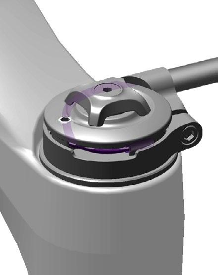Slăbiţi şurubul bobinei cablului 1/4 rotaţie cu ajutorul unei chei inbus de,5 mm. Introduceţi cablul prin bobină. Użyj klucza sześciokątnego,5 mm, by poluzować śrubę szpuli linki o 1/4 obrotu.