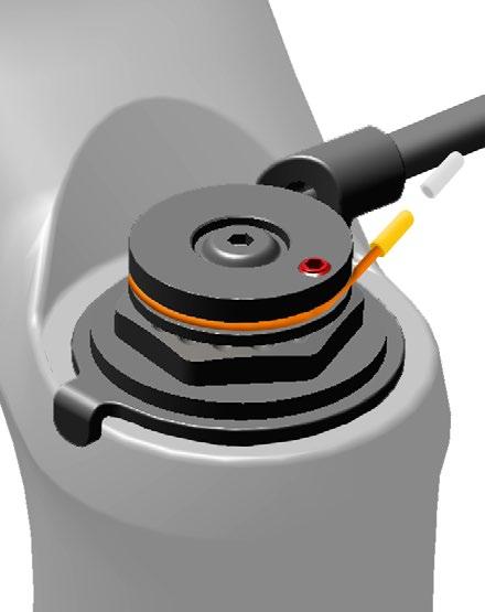 Turnkey and Motion Control - RL 1 Use a.5 mm hex wrench to loosen the cable spool bolt 1/4 turn. Thread the cable through the cable spool.