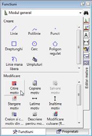 Incepeti cu selectarea unui motiv neatribuit. 76 Selectati Citire motiv in paleta Functiuni (familia Modul general, Editor-motive, zona Modificare ).