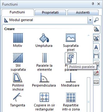 32 12BExercitiul 1: Dulap cu sertare Allplan 2012 Desenarea dulapului cu ajutorul poliliniilor paralele Urmatorul pas este desenarea cadrului dulapului utilizand functia Polilinii paralele.
