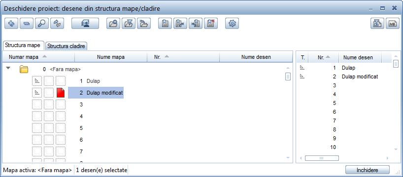 4 Faceti dublu-click dreapta in spatiul de lucru pentru a selecta toate elementele din desen sau apasati Tot in fereastra Optiuni introducere.