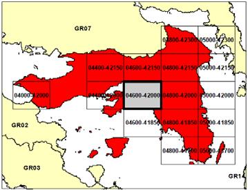 Συνολικά οι κατακλυζόμενες επιφάνειες εντός της ΖΔΥΚΠ του Υδατικού Διαμερίσματος της Ανατολικής Στερεάς Ελλάδας καλύπτονται από δεκαπέντε (15) πινακίδες οι οποίες ακολουθούν τις προδιαγραφές διανομής
