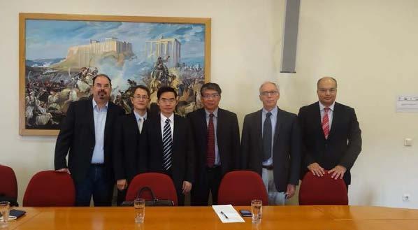 Shanghai University, Wang Wei - Shanghai University, Μαρία Βενετίκου - Πρύτανης ΤΕΙ Αθήνας, Γιώργος Πιερράκος - Καθηγητής ΤΕΙ Αθήνας και Γαβριήλ Αμίτσης - Καθηγητής ΤΕΙ Αθήνας Στο πλαίσιο των