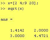 ) جذر) x :sqrt(x) جذر