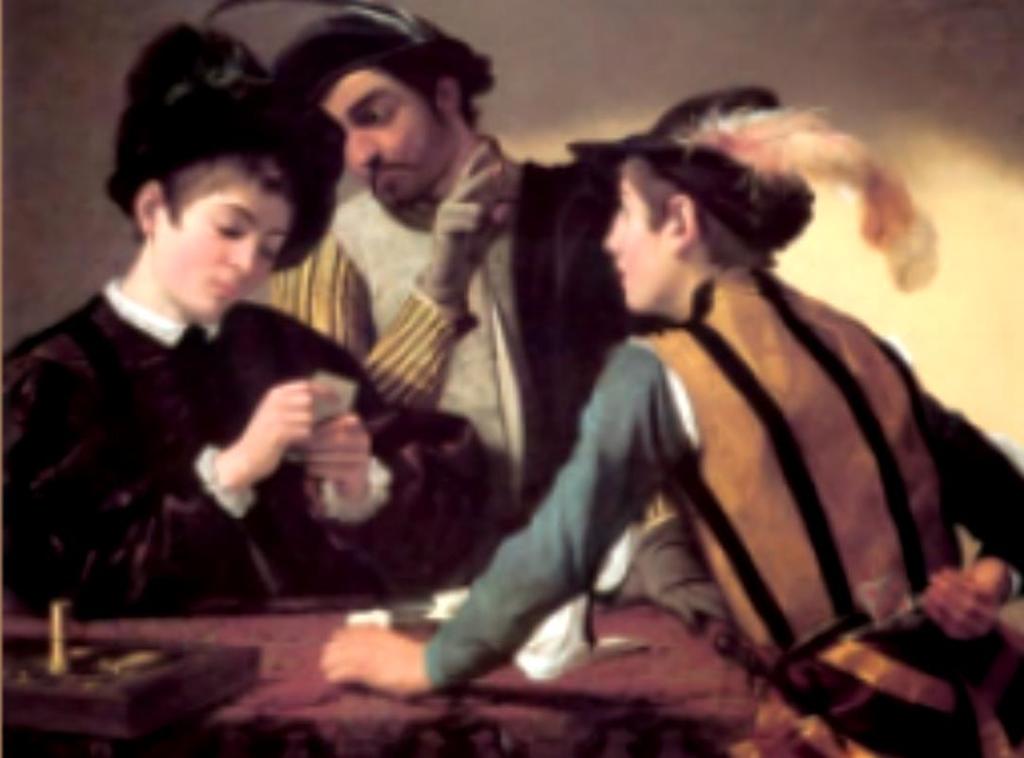 Καραβάτζιο, Οι χαρτοκλέφτες, περίπου 1594 «Τις χειρότερες επιδόσεις στην Ευρωπαϊκή Ένωση έχει η Ελλάδα σχετικά με τη διαφθορά, με το 22% των πολιτών