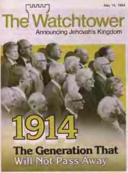 Ιεχωβάδες - «H ΠΡΟΦΗΤΙΚΗ ΤΑΞΗ» 1975 της κ. Άννας Μπουρδάκου, μέλους του Δ.Σ. της Π.Ε.Γ. Το κυβερνών σώμα της εταιρίας «Σκοπιά» προφήτευσε το τέλος του κόσμου για το έτος 1975.