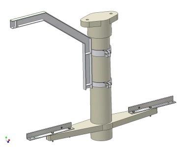 Produs Consolă orizontală de întindere simplu circuit * Distanţa între faze este de 1400 mm, este utilizat la stâlpii speciali de întindere şi terminali.