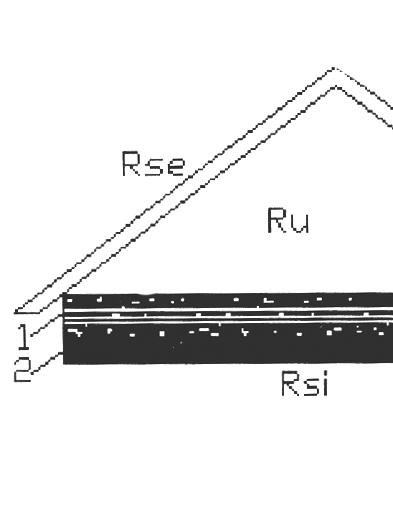 Παράδειγμα 11: Ταβάνι θερμομονωμένο πάχους 2 cm, με θερμομόνωση και με αεριζόμενη κεκλιμένη στέγη με κεραμίδια τοποθετημένα με πίλημα και πλακάζ 6.