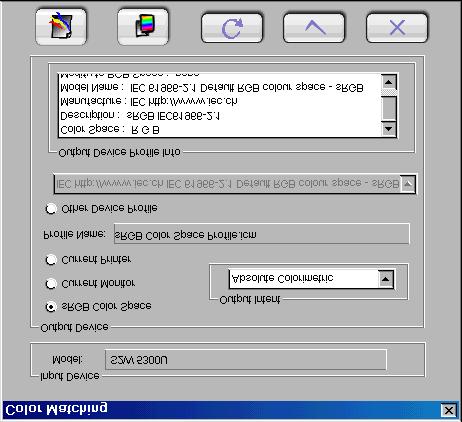 Κατάσταση λειτουργίας Color Matching [Συµφωνία χρωµάτων] Μπορείτε να µεταβείτε στην κατάσταση Color Matching [Συµφωνία χρωµάτων] κάνοντας κλικ στο κουµπί.