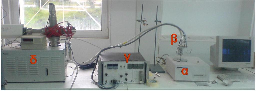 5 Σύνδεσμος (interface) μεταφοράς των αερίων από το θερμοζυγό στον φασματογράφο μάζας [63] Το όλο σύστημα σύνδεσης είναι καταλλήλως στεγανοποιημένο, έτσι ώστε να μην