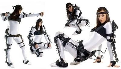Σχήμα 2.10: Στολή για mechanical motion capture Magnetic Στα συστήματα αυτά ρυθμίζεται ένα μαγνητικό πεδίο μέσω συσκευών αποστολής σήματος (transmitters).