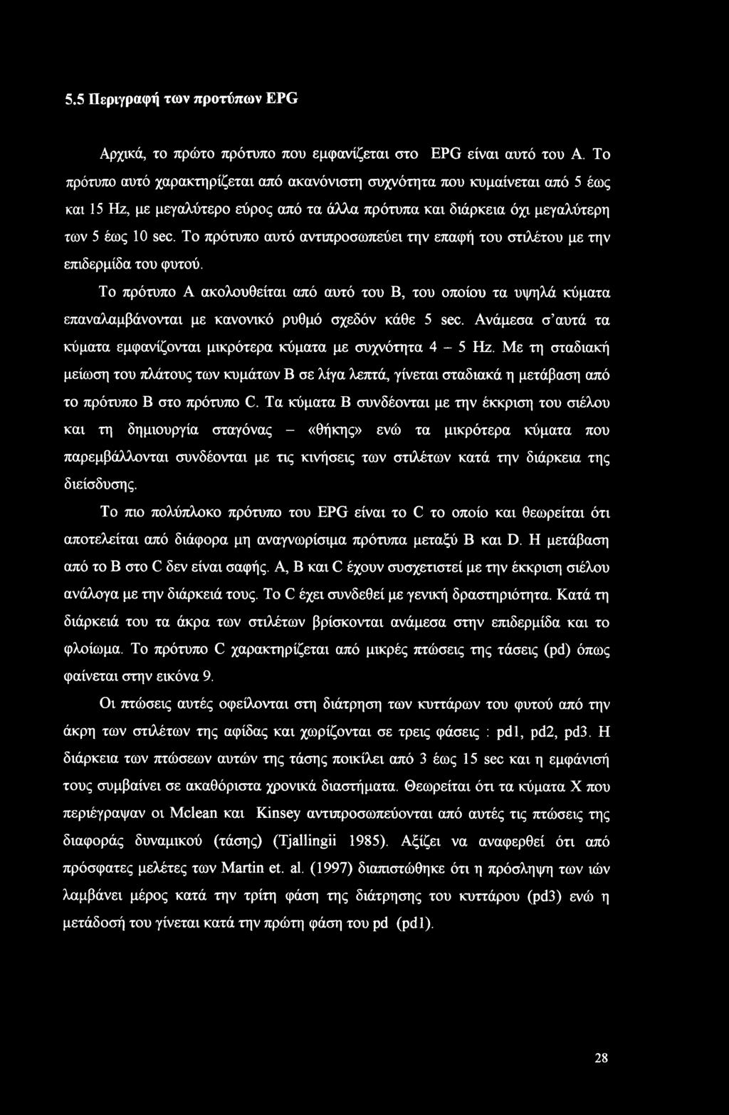5.5 Περιγραφή των προτύπων EPG Αρχικά, το πρώτο πρότυπο που εμφανίζεται στο EPG είναι αυτό του Α.
