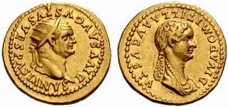 Revers: DIVA DOMITILLA AVGVSTA, Domitilla mit langem Zopf im Nacken. RIC Titus 71, Denar [80/81 n.chr.